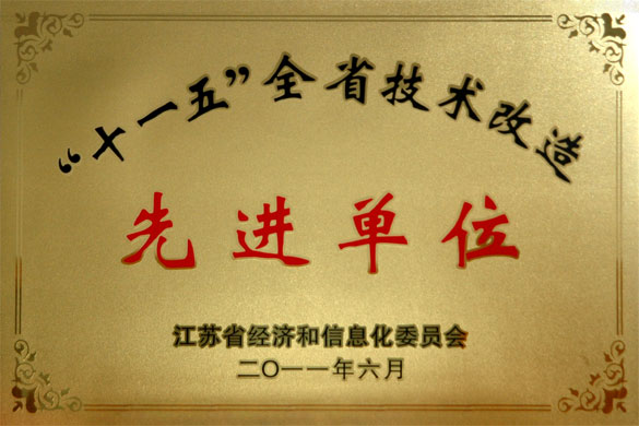 上上集團(tuán)榮獲“‘十一五’全省技術(shù)改造先進(jìn)單位”稱號(hào)