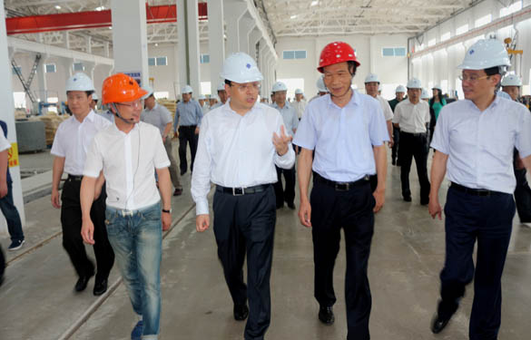 常州市市長費(fèi)高云一行來上上電纜督查西廠區(qū)三期項目建設(shè)情況
