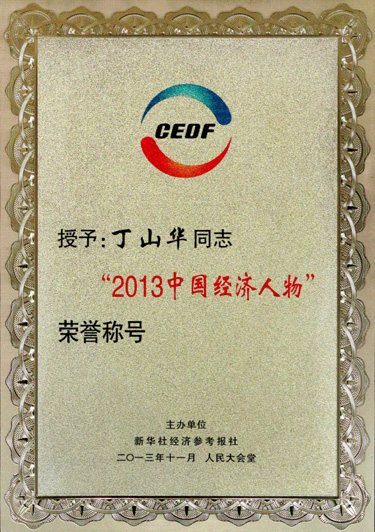 丁山華被授予“2013中國經(jīng)濟(jì)人物”榮譽(yù)稱號(hào)
